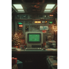 Retro Computer Console Holiday Glow