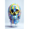 Psychedelic Skull with Smile Goggles