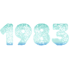 1983 Grunge Gradient Digits