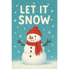 Let It Snow Snowman Design