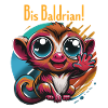 Bis Bald Monkey. Wortwitz.