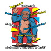 Bunter Spruch-Gorilla Cartoon. Abschiedssprüche