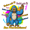Bunter Bigfoot Abschiedssprüche. Wortwitz