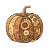 Mechanical steampunk pumpkin