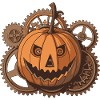 Pumpkin Steampunk Mechanical Gear