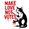 Make Love Not Votes Cat