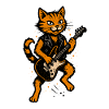 Orange cat makes noise