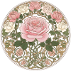 Rosenkreis Ornament im Jugendstil