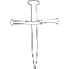 Three Nails Jesus Silhouette