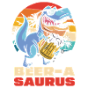 BeerA Saurus Dino with beer mug