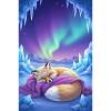 Nordlicht Fuchs im Eisreich