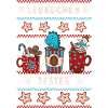 Christmas Gingerbread Tester with Dino