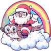 Owl Santa Claus Christmas