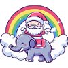 Elephant Santa Claus Christmas