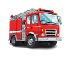 Feuerwehrauto Illustration mit Blaulicht