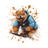 Chow Chow Chien Snowboard Sports