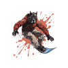 Dogue Allemand Chien Snowboard Sport