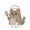 Purfect Recipe Cat Cooking Design