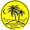 Palm Tree Island Symbol Beach