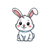 Lapin disant lapin drôle lapin cadeau