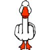 Goose Middle Finger Rebel Sarcastic Insult