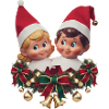 Süßer und festlicher Elf Duo Weihnachtspullover