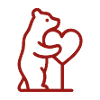 Bear hugging heart MAdrid