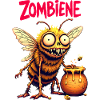 Zombie Bee Halloween Creepy Zombiene Funny