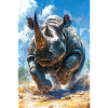 Illustration eines Nashorns