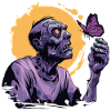 Zombie avec papillon