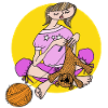 Fille en rose