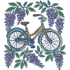 Wisteria Bicycle Embroidery