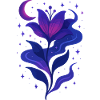 Midnight Bloom Galaxy Flower