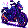 Neon motorcycle vibe