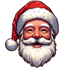 Fröhlicher Weihnachtsmann Gesicht