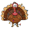 Festive Turkey with String Lights
