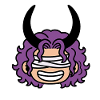 Cursed Loki prince, purple haired giant
