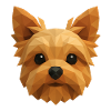 Süßer Yorkshire Terrier – Polygon Hundedesign