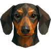 Teckel mignon – Polygon Dog Design
