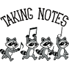 Raccoon Musical Notes Music