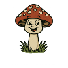 Funny Toadstool Cartoon