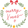 Merry Xmas Kranz Wreath