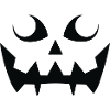 Grim Pumpkin Face Pattern