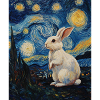 Lapin style Van Gogh Nuit étoilée