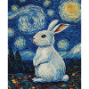 Lapin style Van Gogh Nuit étoilée