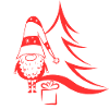 Christmas gnome red