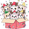 Cat Christmas Santa's Helper Kittens - holiday