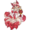Kitsune with Lantern Japanese Fox Ghost