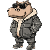 Hippopotame Hiver frais