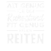 Ruhestand Rente Pferdemädchen Reiten Ponyfans